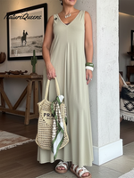 Comfortable Reversible Stretch V-neck Dress