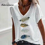 Comfy Print Short Sleeve Top White / S