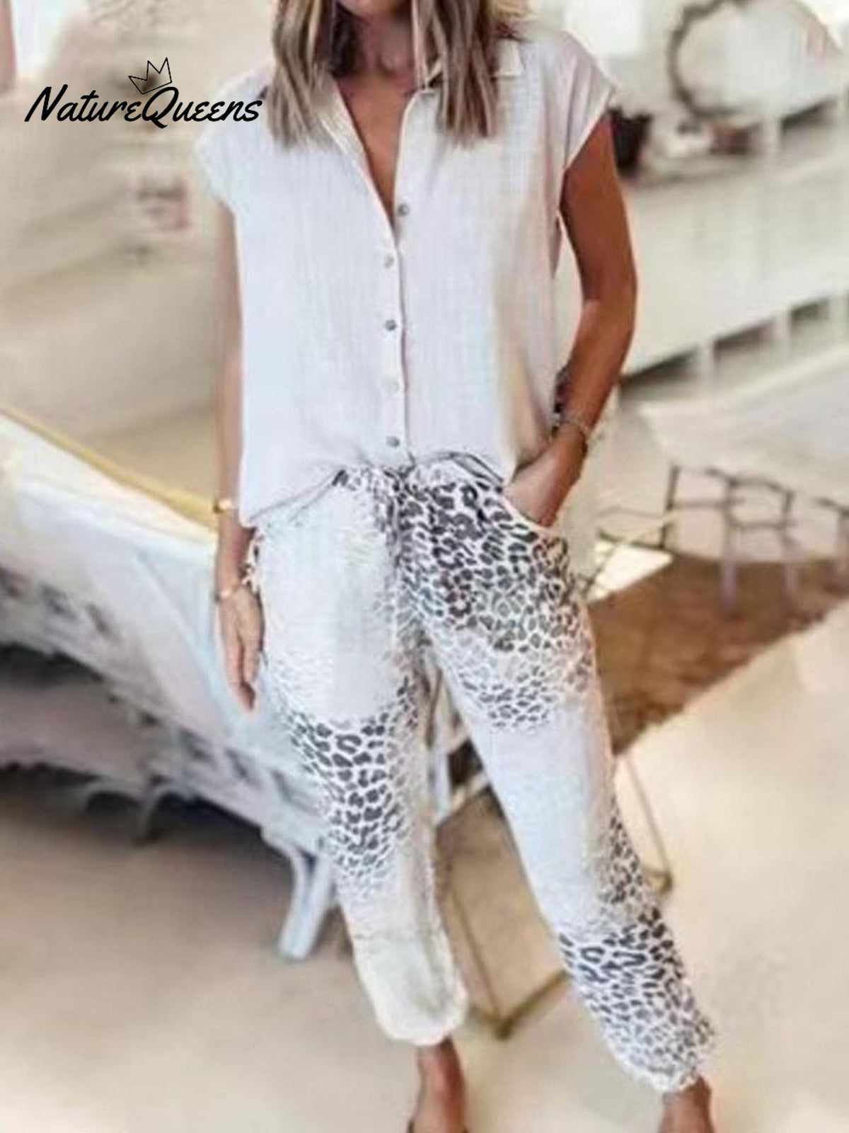 Cotton&Linen Loose Lapel Blouse