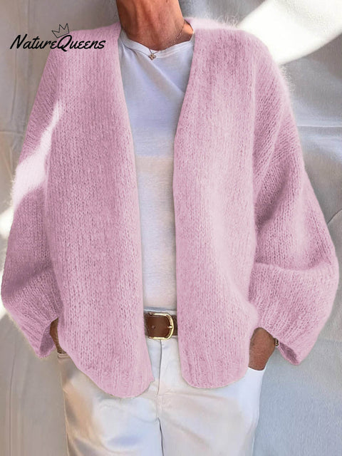 Women's Solid Color Long Sleeve Casual Cardigan Sweater