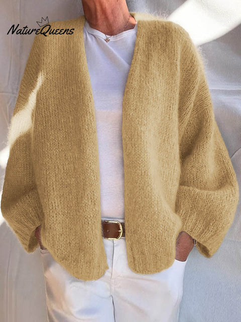 Women's Solid Color Long Sleeve Casual Cardigan Sweater