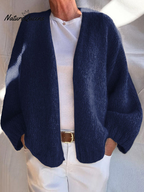 Women's Solid Color Long Sleeve Casual Cardigan Sweater