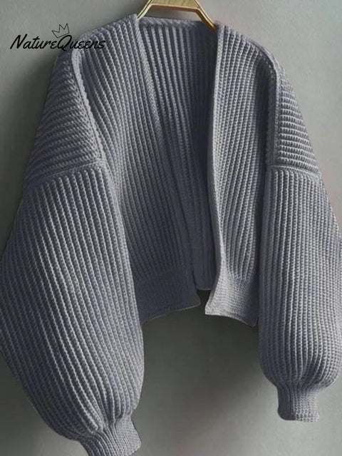Women's Solid Color Long Sleeve Casual Cardigan Sweater