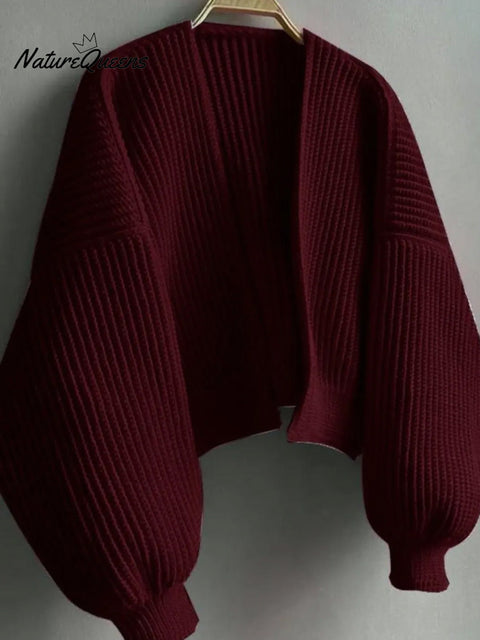 Women's Solid Color Long Sleeve Casual Cardigan Sweater