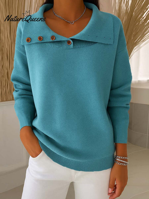 Women's Lapel Long Sleeve Casual Pullover Cardigan
