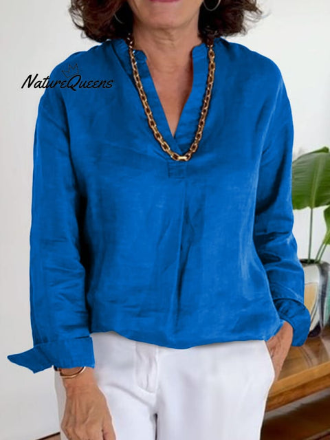 Women's Solid Color Cotton Shirt