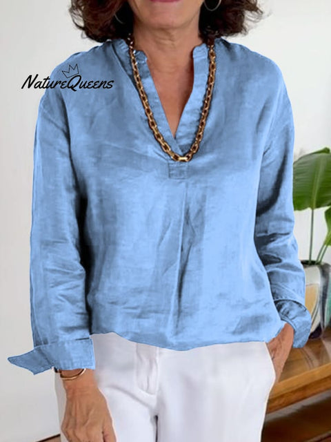 Women's Solid Color Cotton Shirt