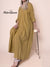 Women's Solid Color Pocket Cotton Dress