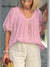 Women's V Neck Casual Cotton And Linen Shirt