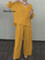 Women'S Casual Solid Color Irregular Cotton And Linen Shirt and Pats Suit