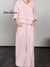 Women'S Casual Solid Color Irregular Cotton And Linen Shirt and Pats Suit