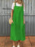 Women's Adjustable Shoulder Strap Pocket Cotton and Linen Dress