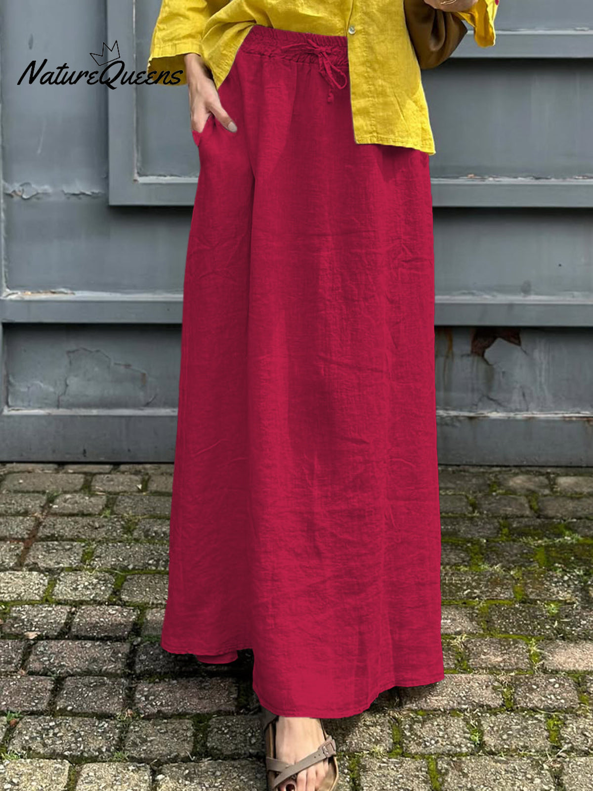 Women's Linen Pocket Skirt