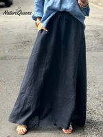 Women's Linen Pocket Skirt