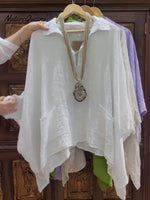 Women's Casual Cotton And Linen Shirt