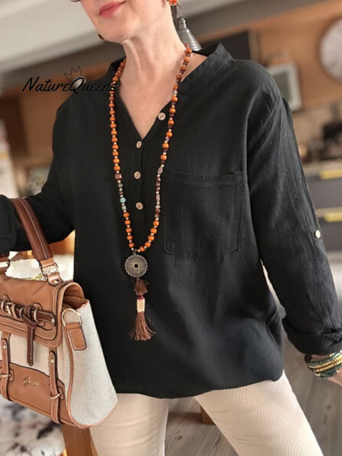 Women's Splicing Casual Cotton Shirt