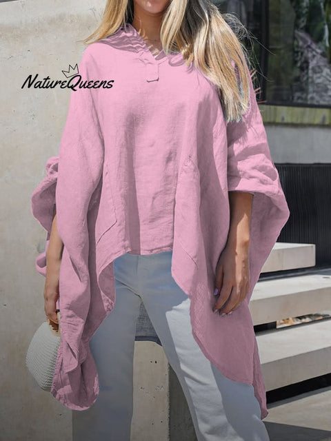 Women's Casual Cotton And Linen Shirt