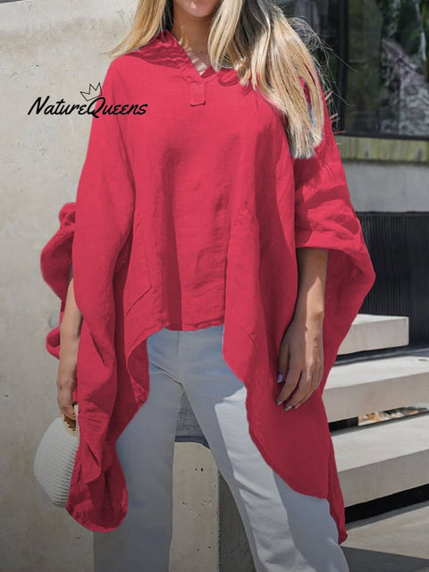 Women's Casual Cotton And Linen Shirt