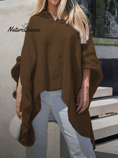 Women's Casual Cotton And Linen Shirt