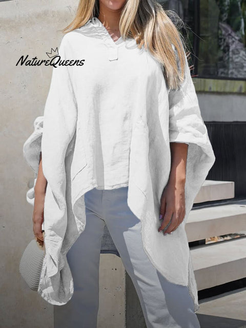 Women's Casual Cotton And Linen Shirt