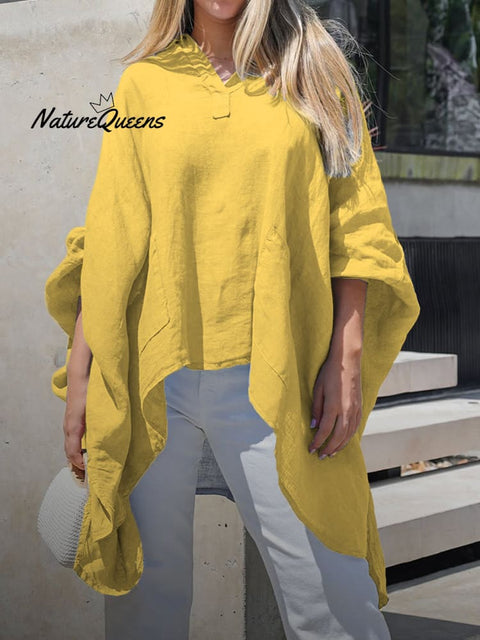 Women's Casual Cotton And Linen Shirt