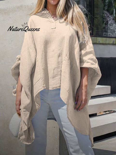 Women's Casual Cotton And Linen Shirt