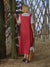 Women's Linen Pocket Suspender Dress