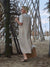 Women's Linen Pocket Suspender Dress