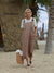 Women's Linen Pocket Suspender Dress