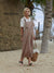 Women's Linen Pocket Suspender Dress