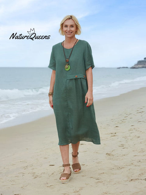 Women's Linen Pocket Dress