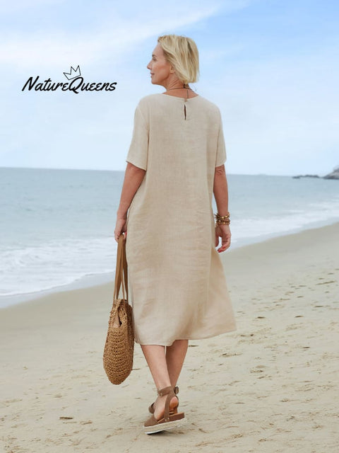 Women's Linen Pocket Dress