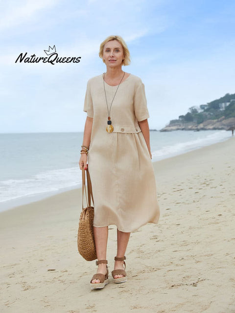 Women's Linen Pocket Dress