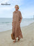 Women's Peter Pan Collar Loose Casual Short Sleeve Linen Dress