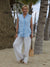Women's Casual Sleeveless Linen Ruffle Shirt