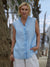 Women's Casual Sleeveless Linen Ruffle Shirt