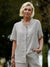 Women's Casual Short Sleeve 100% Linen Ruffle Shirt