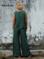 Women's 100% Linen Sleeveless Top and Pats Sets