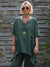 Women's V Neck 100% Linen Shirt