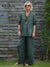 Women's V Neck Long Sleeve 100% Linen Shirt
