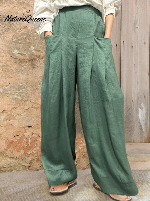 Women's 100% Linen Casual Pants