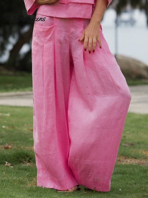 Women's 100% Linen Casual Pants