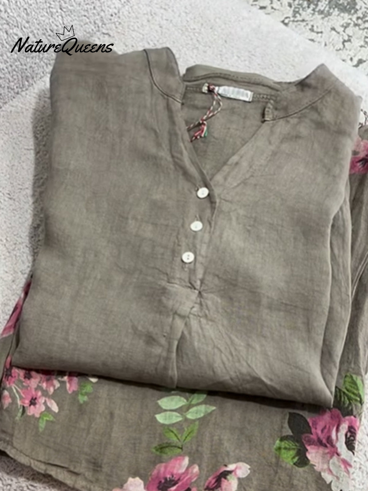 Women'sCasual Cotton And Linen Shirt