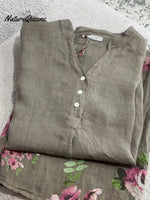 Women'sCasual Cotton And Linen Shirt