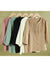 Women's Pleated Cotton and Linen Casual Shirt