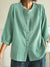 Women's Pleated Cotton and Linen Casual Shirt