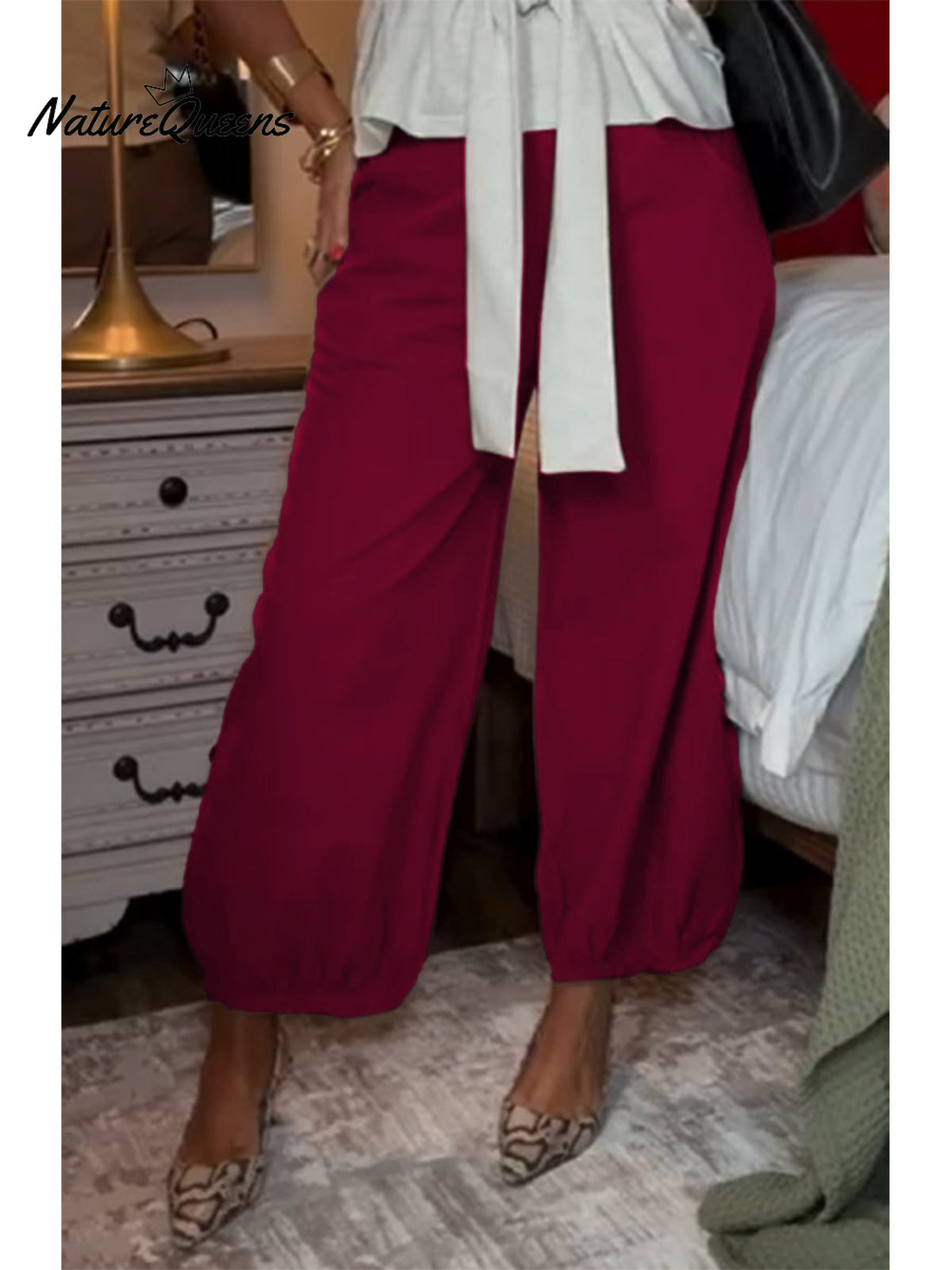 Women's Cotton And Linen Casual Pants