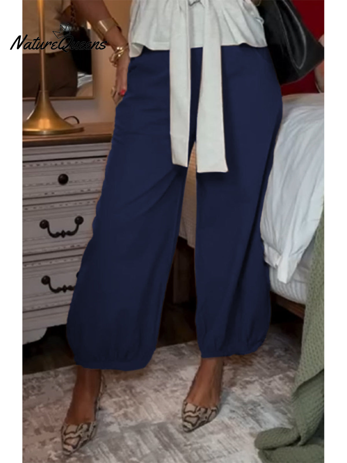 Women's Cotton And Linen Casual Pants