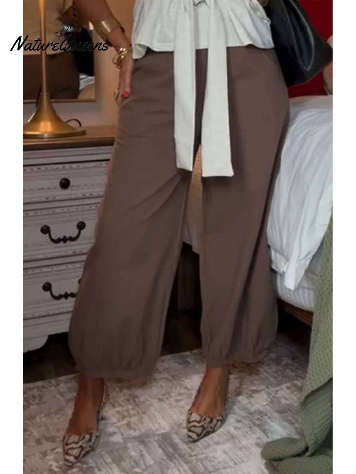 Women's Cotton And Linen Casual Pants