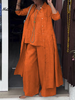 Women's Casual Cotton and Linen Long-sleeved Shirt